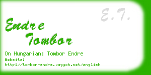 endre tombor business card